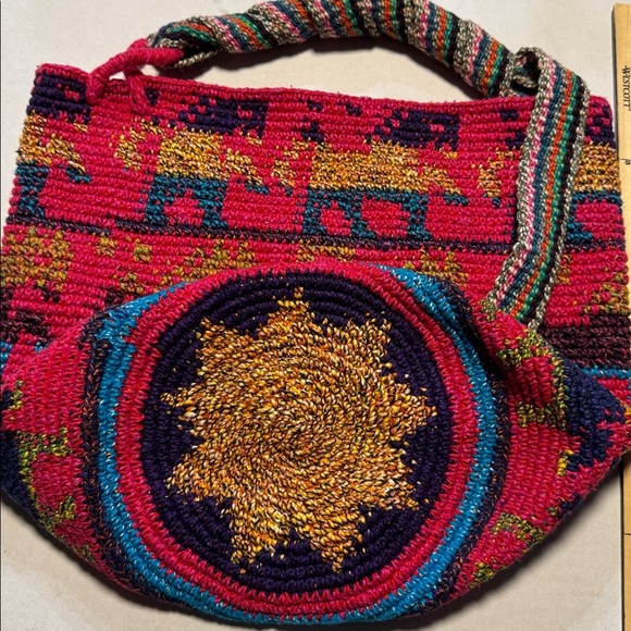 Ruth Y Nohemi 100% Cotton Handmade Colorful Woven Tote Bag - Picture 3 of 7